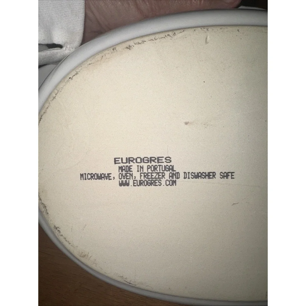 EUROGRES Stoneware Oval Casserole Dish Portugal Parchment Oven Safe 13.5in
